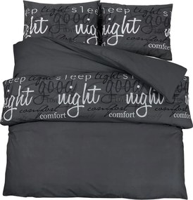 vidaXL Set cu husă de pilotă, negru, 155x220 cm, bumbac