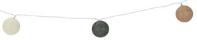 Lanț de lumină Raffia LED , 360 cm, 12 bile,diametru 6 cm, cronometru