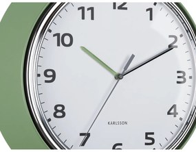 Karlsson 6006GR ceas de perete design verde,diametru 34 cm