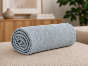 Patura fleece STRIA, svetle seda Dimensiune: 150 x 200 cm