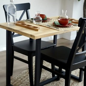 Masa bucatarie  lemn.seria wood A-620,pin natur-negru,100x59x75 cm, 30103