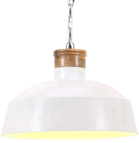 vidaXL Lampă suspendată industrială, alb, 42 cm, E27