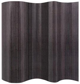 244611 vidaXL Paravan de cameră din bambus, gri, 250 x 165 cm