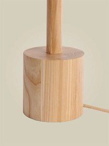 Lampa de masa LED din lemn de frasin natur Okinawa