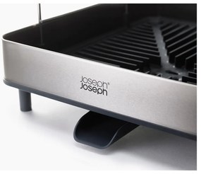 Scurgător de vase gri cu două nivele din oțel inoxidabil Excel – Joseph Joseph