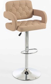 HR8403W Scaun Caramel Piele Ecologica Premium Soft cu Bază Cromata