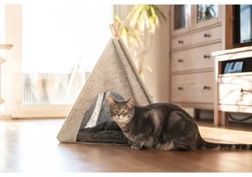 Cort tip teepee pentru animale de companie Wenko, gri deschis