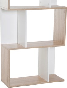 HOMCOM Bibliotecă de Perete Modernă cu 5 Rafturi, Design Vertical din Lemn, 60x24x184.5 cm, Alb | Aosom România