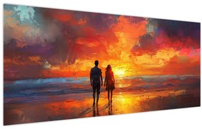 Tablou - Plimbare pe plajă (120x50 cm)