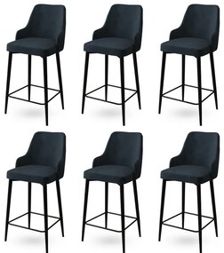 Set de scaune de bar Enox Anthracite, 6 buc.