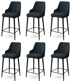 Set de scaune de bar Enox Anthracite, 6 buc.