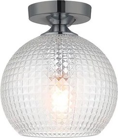 Lustră de tavan aplicată TALISA 1xE27/40W/230V, finisaj cromat negru