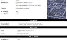 Covor design LUX tesut manual Palmaria 300x400cm