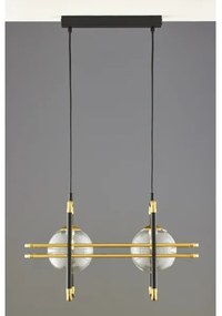 Lustră pe cablu Jupiter 2029 FIORI 2xG9/10W/230V negru/auriu/transparent