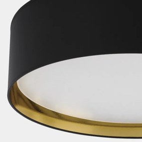 Plafonieră BILBAO 4xE27/15W/230V d. 60 cm neagră/aurie