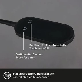 Lampă LED flexibilă dimabilă de perete Briloner 2177015 LED/6W/230V negru