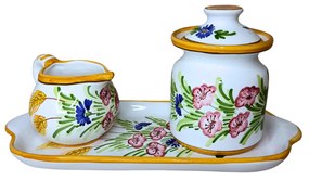 Set ceramică servit ceai/cafea model Maci