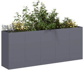 vidaXL Jardinieră Antracit 200x40x80 cm Oțel laminat la rece