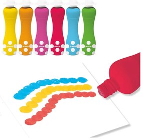 Set 6 culori pentru degete cu aplicator Djeco