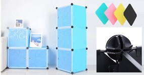 Dulap din plastic-albastru