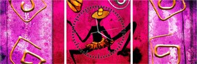 Tablou picturii istorice pe perete (cu ceas) (90x30 cm)
