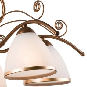 Lustră LED pe lanț Brilagi ANTICO 5xE27/60W/230V bronz patină
