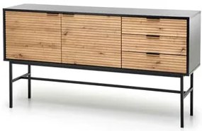 Comodă Mui 1 (Stejar artisan + negru). 1038778