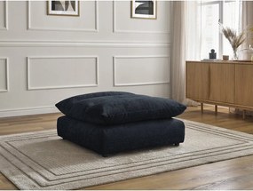 Taburet albastru închis cu tapițerie din chenille Neil – Bobochic Paris