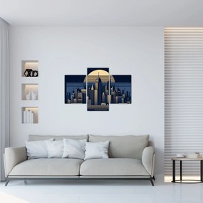 Tablou – Oraș geometric (90x60 cm)