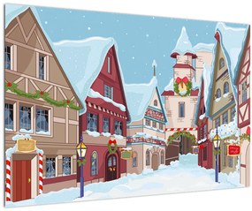 Tablou - Stradă de iarnă (90x60 cm)