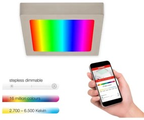 Plafonieră LED RGB dimabilă Telefunken 309702TF LED/23W/230V 2700-6500 crom