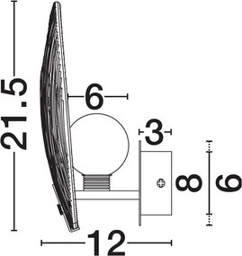 Aplica de perete LED design decorativ SHELINA