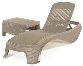 Set șezlonguri de grădină Atlantic Corfu cu masă cappuccino