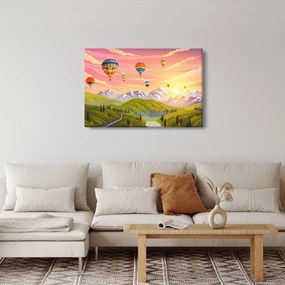 Tablou - Baloane deasupra unui peisaj (90x60 cm)