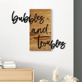 Accesoriu decorativ de perete din lemn Bubbles and troubles 1