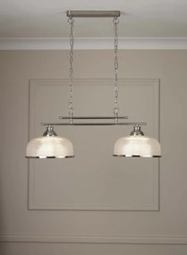 Lustra suspendata design clasic Bistro II 2L argintiu satin 3592-2SS SRT