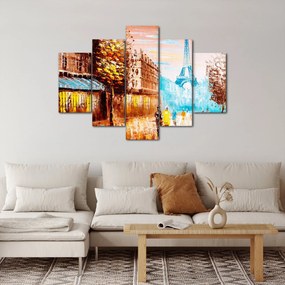 Tablou - Vremea ploioasă și Turnul Eiffel (150x105 cm)