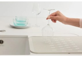 Pad silicon pentru chiuveta Brabantia SinkSide 1000207, 43.5x32.5 cm, Pliabil, Gri deschis