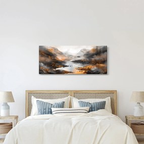 Tablou - Pictura peisajelor montane (120x50 cm)