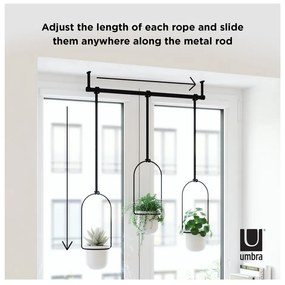 Ghivece decorative 3 buc. din plastic pentru ierburi aromatice/de agățat / de perete ø 7,5 cm Triflora – Umbra