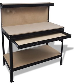 vidaXL Banc de lucru cu placă cu cârlige și sertar