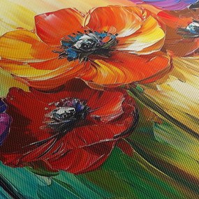 Tablou - Cinci flori colorate (70x50 cm)