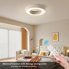Brilagi – Plafonieră LED dimabilă LUMIX, 48 W, 230 V, 3000–6000 K, bej, Ø 50 cm, telecomandă inclusă