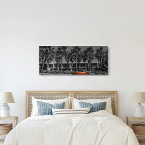 Tablou - Mașină roșie, retro (120x50 cm)