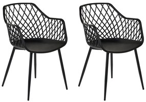 Set 2 buc scaune de sufragerie Nasza (negru). 1080358