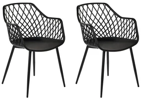 Set 2 buc scaune de sufragerie Nasza (negru). 1080358