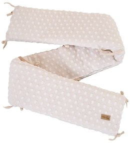 Apărătoare pentru pătuț bej din amestec de bumbac 170 cm Frosty Almond – Roba