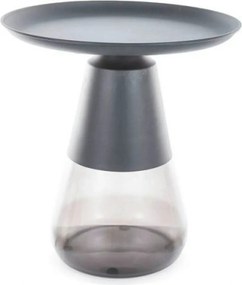 Masuta cafea TIFFANY A BLACK, negru, metal/sticla, 50x52 cm