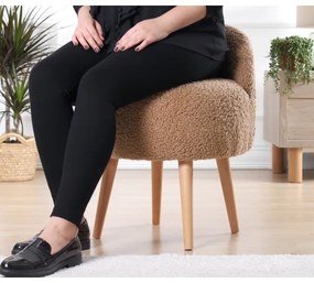 Taburet MIKI, Ø 46 cm, maro