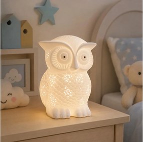ONLI - Lampă de masă PORCELLANA 1xE14/6W/230V 25 cm bufniță